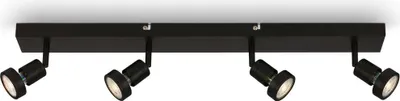 Produktbild von LED Deckenleuchte Deckenlampe Spots schwenkbar 5W 4xGU10 schwarz Briloner