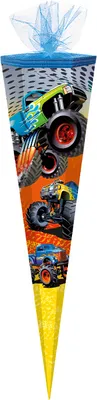 Produktbild von Schultüte / Zuckertüte / 85cm / eckig / "Monster Truck"