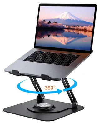 Produktbild von Omgoods – Ergonomischer Laptop-Ständer mit 360° Drehung – Verstellbar und faltbar für Laptops bis zu 17 Zoll