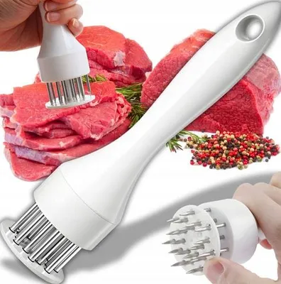 Produktbild von Fleischspießer aus Edelstahl für zarteres Fleisch