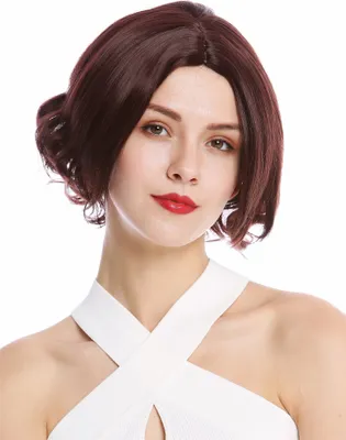 Produktbild von WIG ME UP Perücke kurz Longbob Mittelscheitel wellig Rotbraun YZF-4359-M33X