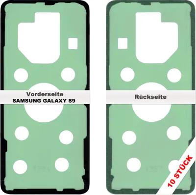 Produktbild von 10x Samsung Galaxy S9 G960F Akkudeckel Klebefolie Kleber Backcover Rahmen Batterie Glue