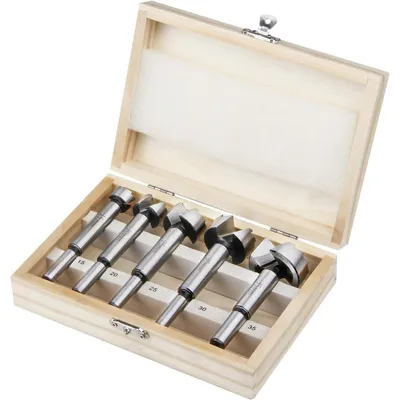 Produktbild von Forstnerbohrer Set 5tlg. für Holz Ø15-35mm Schnellarbeitsstahl mit Koffer