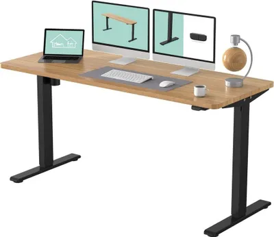Produktbild von FLEXISPOT Schreibtisch Basic-Series, Elektrisch höhenverstellbarer Schreibtisch, 2- Fach-Teleskop