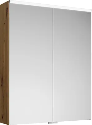 Image de Armoires de toilette burgbad Eqio avec éclairage LED à poser, 2 portes, 650x800x170mm, SPGS065F5662