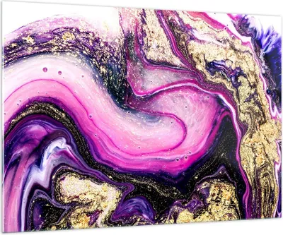 Produktbild von Bilder auf glas - Abstraktion modern - 100x70cm - Glasbilder - Wandbilder - Kunstdruck - zum Aufhängen bereit - Wanddekoration aus Glas - Glas Bilder - Wandbild auf Glas - Einteilig - GAA100x70-3502