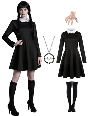 Immagine prodotto di Set di costumi gotici da 4 pezzi, colore nero