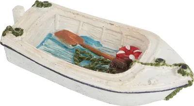 Produktbild von HobbyFun Ruderboot ca. 7 cm, Materialien für Kunst-/Bastelset für Kinder, Polyresin, Mehrfarbig, Erwachsene/Kinder, 70 mm, 1 Stück(e)