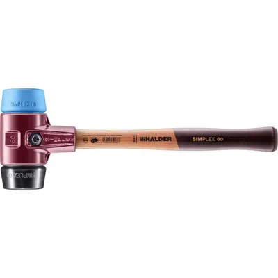 Produktbild von Halder Schonhammer Durchmesser 60mm 1480g Simplex mit Schlageinsatz Gummi / TPE - 3012060