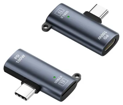 Produktbild von INF Type-C/TF Kartenleser USB 2.0 PVC+Aluminium 3.26 x 1.6cm für Handy PC Dunkelgrau