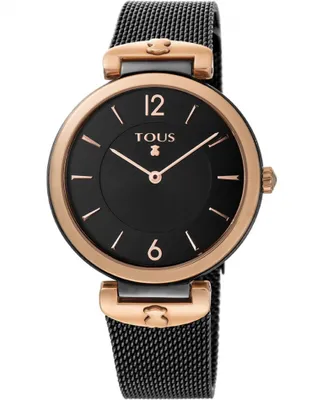 Image de La montre-bracelet pour femme TOUS 700350300 en noir est un accessoire de mode.