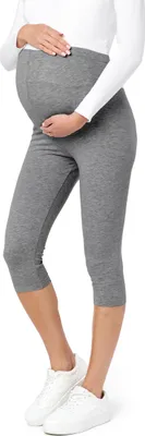 Produktbild von Be Mammy 3/4 Umstandsleggings aus Baumwolle BE20-229 (Mittel Melange, L)