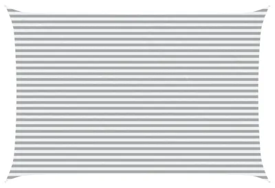 Image de vidaXL Tente d'ombrage gris clair et blanc 6 x 4 m 100 % polyester Oxford