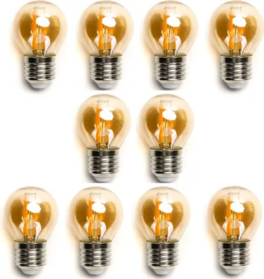 Produktbild von 10x 6W E27 LED Filament Vintage Glühbirne Birne Leuchtmittel Retro Beleuchtung Mini G45 Form 2200K Warmweiß