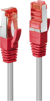 Produktbild von LINDY Patchkabel Cat6 CrossOver S/FTP grau/rot 2.00m