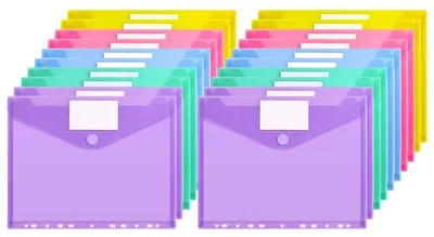 Produktbild von Dokumententaschen A4 mit Klettverschluss, 5 Farben, 20 Stück