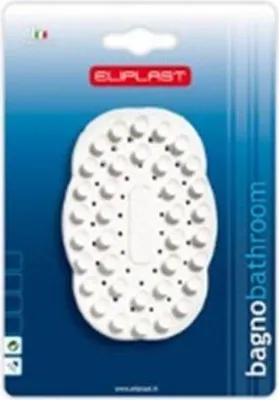 Produktbild von seifenschale oval 10x7cm mit Saugnäpfen PH WHITE