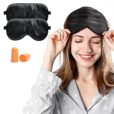Zdjęcie produktu dla Jedwabna maska do spania z etui podróżnym dla komfortowego snu
