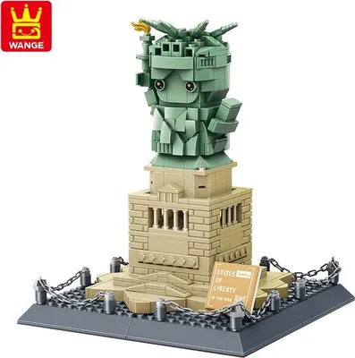 Produktbild von Wange 3210 – Freiheitsstatue Q-Version, 414 Teile | Architekturbausatz New York, USA
