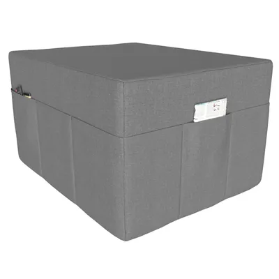 Image de POKAR Housse pour matelas pliable en 3 parties Matelas pliable Matelas d'invité Lit de camp Lit pliant, Taille:Housse 80 x 195, Couleur:Gris