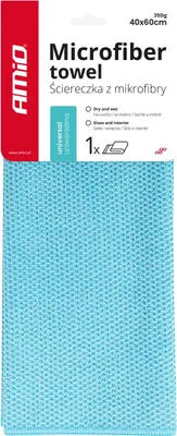 Image de Chiffon en microfibres pour le nettoyage de l'intérieur des voitures et des vitres 40x60 cm 350 g AMIO-03738