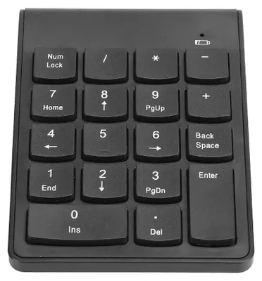 Obrázok produktu pre Mini bezdrôtová digitálna klávesnica USB 2,4 GHz s 18 klávesmi pre finančné účtovníctvo pre PC/stolný počítač – čierna