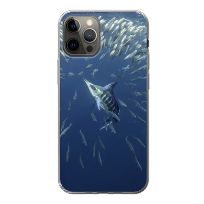 Produktbild von MuchoWow® Handyhülle Schutzhülle Hülle für iPhone 13 Pro Fisch - Schwertfisch - Wasser Silikon Softcase Handy Hülle - Handy-Tasche