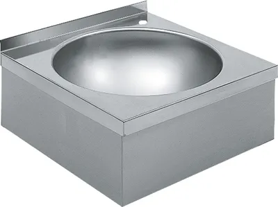 Immagine prodotto di KWC AR Lavabo singolo, ANIMA, acciaio inox, 450x175x450 mm, con sfioratore, con rubinetto.