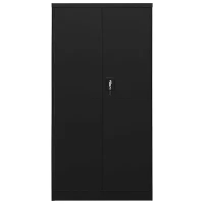 Image de vidaXL Armoire à casiers noirs 90x40x180 cm Acier