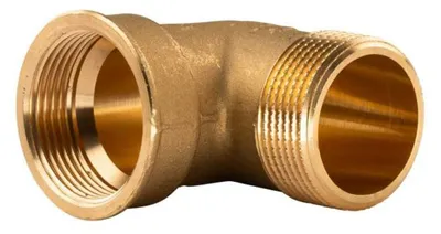 Produktbild von Messing Gewinde-Fitting 90° Winkel 1 1/4'IG - 1 1/4'AG (DN 32) - schwere Ausführung