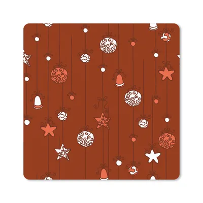 Produktbild von MuchoWow® Mauspad Mousepad Muster - Sterne - Kugeln 20x20 cm - Mousepads - Maus Mat - Pad - Mausunterlage - Desk Mat - Bureauartikeln