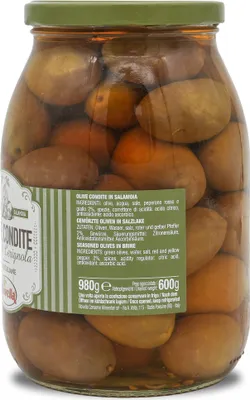 Produktbild von Novella | Grüne Oliven | mit Stein | Olive Condite | 600g | aus Italien