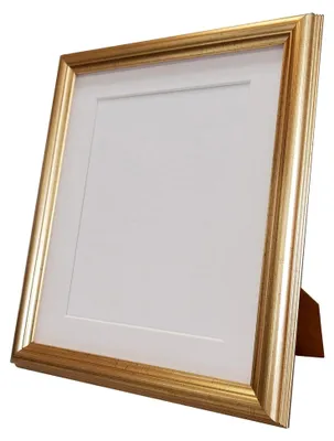 Produktbild von Bilderrahmen mit weißem Passepartout, 35,6 x 28,9 cm, goldfarben, 48 Stück