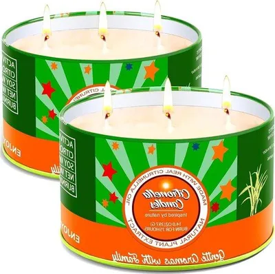 Productafbeelding van Famanu Citronella-kaars voor buiten - natuurlijke sojawas - citroenmelisse - 3 lonten - 160 uur brandduur