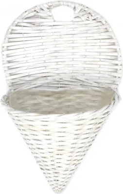 Produktbild von Rattan Wandampel M 28 x 53 cm - weiß