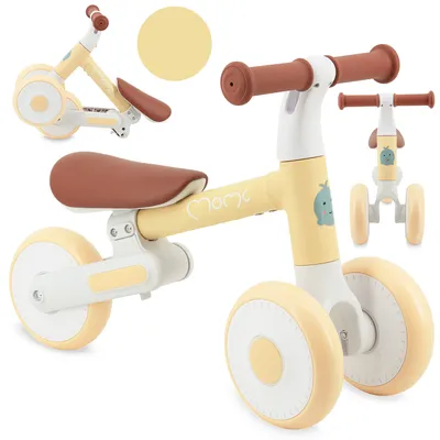 Produktbild von MoMi DEX Laufrad Kinder Fahrrad - Dreirad ohne Pedal, 1-3 Jahre, Klappbar - Gelb