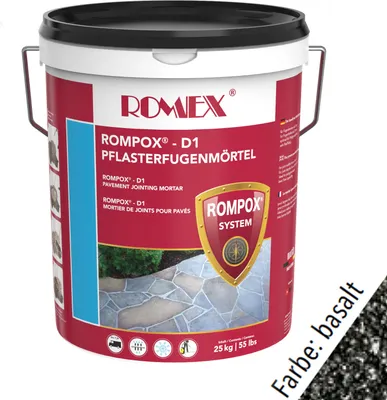 Zdjęcie produktu dla Romex ROMPOX® D1 Zaprawa do spoinowania kostki brukowej 2K bazalt 25kg