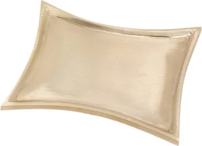 Produktbild von Kerzenteller Conkav 11x7cm aus Messing Gold Matt Dekoteller Kerzenhalter Modern