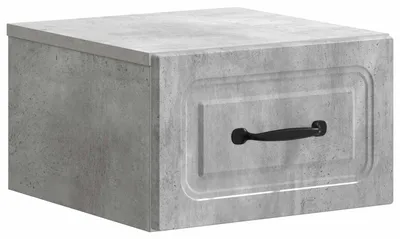 Immagine prodotto di vidaXL Comodino da parete grigio cemento 34,5 x 33 x 20 cm