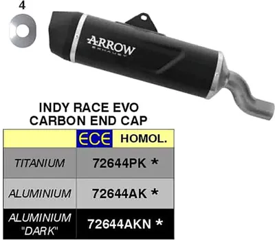 Image de ARROW Indy-Race Evo pot d'échappement en titane avec embout pour Benelli TRK 502 X