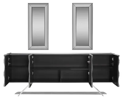 Produktbild von Esszimmer Kommode Sideboard mit Spiegel Modern Luxus Kommoden Holz Design