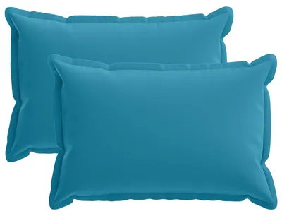 Immagine prodotto di vidaXL, 2 federe per cuscini, colore blu cielo, 50 x 80 cm, in poliestere