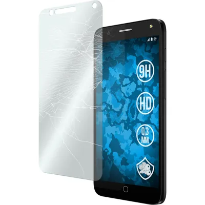 Produktbild von 3er-Pack PhoneNatic Glas-Folie klar  kompatibel mit Alcatel POP 4 - Panzerglas für POP 4