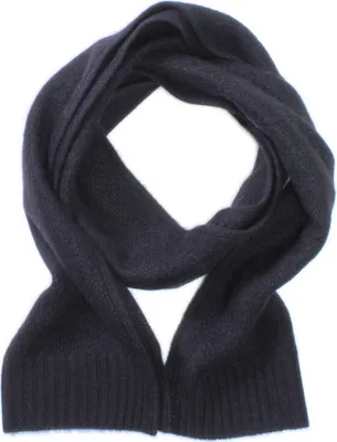 Produktbild von TUMELO Schal Damen & Herren, edler 100% Kaschmirschal, Uni, warmer Strickschal, weicher Wollschal - Schwarz