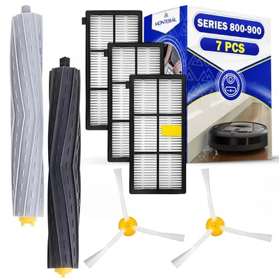 HEPA-Filter-Set 3er-Pack + 2 Seiten- + 2 Kehrbürsten