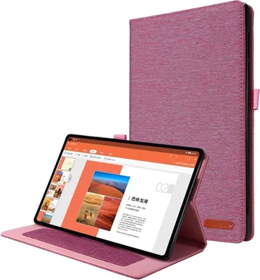 Produktbild von König Design Tablet-Hülle kompatibel mit Realme Pad 10.4 Stoff Smart Cover Case Etui Rosa