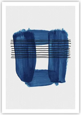 Produktbild von Poster - Poster ohne Rahmen - Abstraktion Aquarell Blau - 70x100 cm - Wand Bild - Wanddeko - Wandbilder - Kunstposter - Wandposter - Bilder - Kunstdruck - Wanddekoration - Wandbild - P2XPA70x100-4223