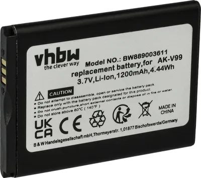 Produktbild von vhbw Akku kompatibel mit Emporia V99 Handy Smartphone Telefon (1200 mAh, 3,7 V, Li-Ion)