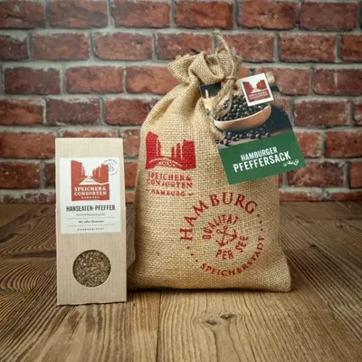 Produktbild von Die Speicherconsorten Geschenkeset "Hamburger Pfeffersack" Gewürzmischung