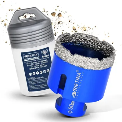 Produktbild von 50mm Diamant Fliesenbohrer M14 Diamantbohrer Glasbohrer Nass- / Trocken Bohrkrone für Winkelschleifer, Diamant Lochsäge von Fliesen Feinsteinzeug